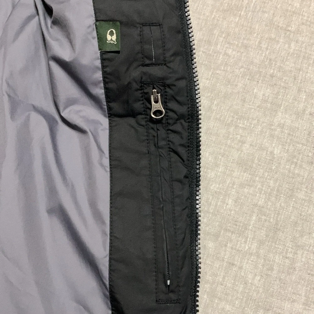 Eddie Bauer Men's Premium Goose Down Black Small Puffer Zip-Up Vest Gorpcore
